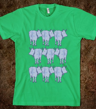 blue cows , a funny t-shirt design
