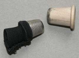 wood thimble and 18mm zinc coated brass thimble