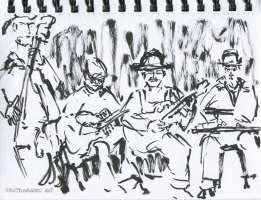 sketch of Floyd Beaumont & The Arkadelphians