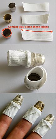 elastic waistband glued on thimble
