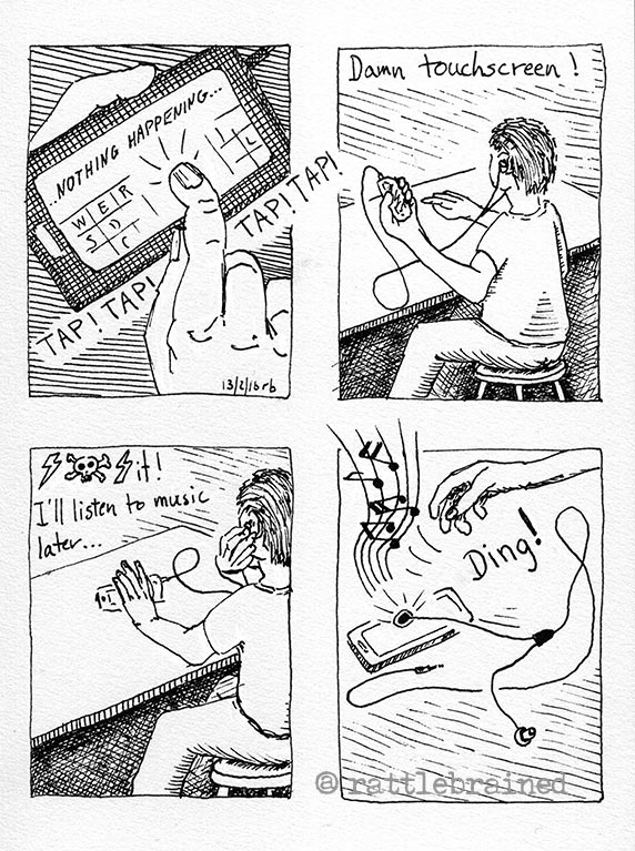 A so-so comic about touchscreen frustration