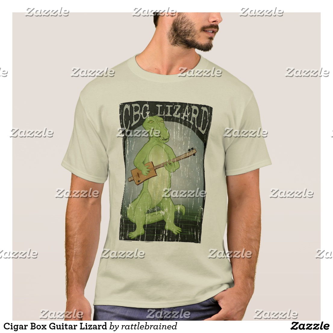Cigar Box Guitar Lizard t-shirt