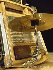 Modified to place the cymbal higher up, which is not something I would do now..