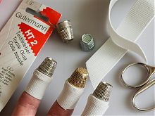 Contact glue, elastic waistband, scissors